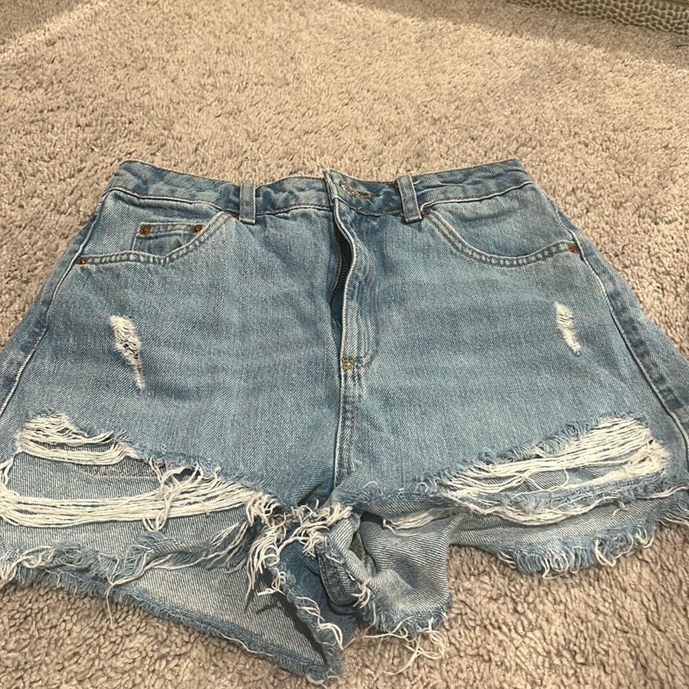 Topshop moto mom shorts